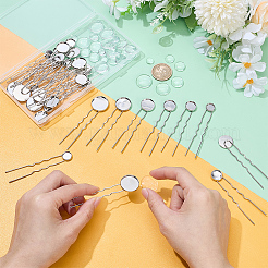 30Pcs 6 Styles Iron Hair Fork Findings&nbsp;IFIN-UN0001-27