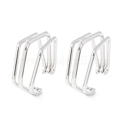 304 Stainless Steel Triple Pentagon Cuff Earrings&nbsp;LS-EJEW-K268-88P