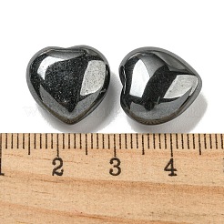 ナチュラルブラックストーンビーズ  片穴  ハート  15.5x15.5x8mm  穴：1mm&nbsp;G-P531-A02-01