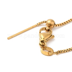 304 Stainless Steel Box Chain Necklace for Women&nbsp;NJEW-G104-05G