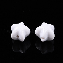不透明なアクリルビーズ  スター  ホワイト  15.5x16.5x15mm  穴：2.5mm  約270個/500g&nbsp;OACR-N137-57