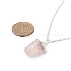 Natural Rose Quartz Geometry Pendant Necklace&nbsp;NJEW-JN04239-04