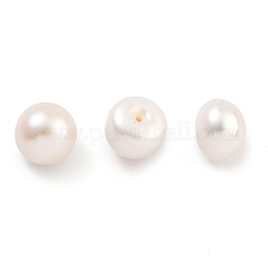 グレード6a 天然養殖淡水真珠ビーズ  片穴  半円形ビーズ  ホワイト  10.5~11x8mm  穴：1mm&nbsp;PEAR-N018-6A-10511A