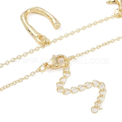 Bohemian Summer Beach Style 18K Gold Plated Shell Shape Initial Pendant Necklaces&nbsp;IL8059-21