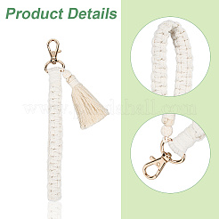 Alloy Cotton & Polyester Tassel Keychain&nbsp;KEYC-WH20026-01B
