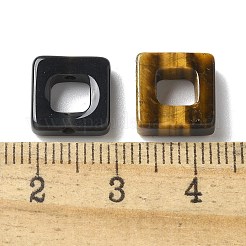 混合宝石ビーズフレーム  正方形  10~10.5x10~10.5x3.5~4.5mm  穴：1.4mm  内径：5x5mm&nbsp;G-C167-04