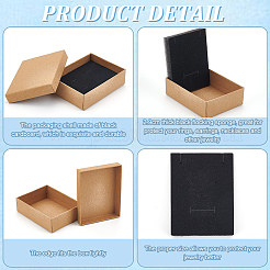 24Pcs Kraft Paper Cardboard Jewelry Set Boxes&nbsp;CBOX-BC0001-50
