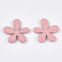 Painted Poplar Wood Cabochons&nbsp;WOOD-T021-26E