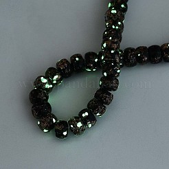 Luminous Handmade Gold Foil Glass Beads Strands&nbsp;FOIL-N029-02A-01