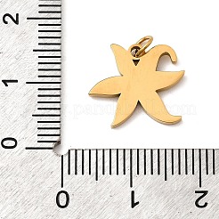 304ステンレスペンダント  葉のチャーム  イオンプレーティング（ip）  18KGP本金メッキ  12.5x14x1.2mm  穴：2.5mm&nbsp;STAS-B093-16G