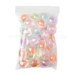 32Pcs UV Plating Rainbow Iridescent Acrylic Beads&nbsp;OACR-FS0002-16