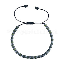 Glass & Natural Chinese Southern Jade Beads Braided Bead Bracelets&nbsp;SG8473