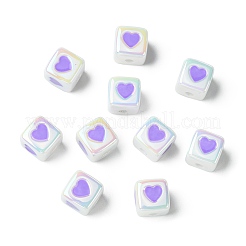 10Pcs Opaque Acrylic Enamel Beads&nbsp;ACRC-FS0001-02D