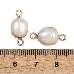 Natural Pearl Round Links&nbsp;KK-D423-03G