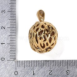 304ステンレスペンダント  天然ロードナイトを使用  ラウンド  23x17.5~18x17mm  穴：7.5x3mm&nbsp;STAS-K252-06G-01