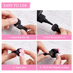 12 Sets 2 Colors Self Adhesive Plastic Car Air Freshener Vent Clips&nbsp;DIY-GA0005-23