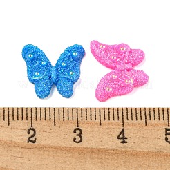 不透明樹脂デコデンカボション  AB色の蝶  ミックスカラー  12x14x3mm&nbsp;CRES-I035-18