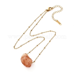 Rough Raw Natural Mixed Stone Pendant Necklaces&nbsp;NJEW-JN03641
