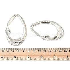 合金ビッグサイズペンダントトップ  カドミウムフリー＆鉛フリー  ティアドロップ  プラチナ  68.5x43.5x6mm  穴：51.5x30mm&nbsp;FIND-B048-02P