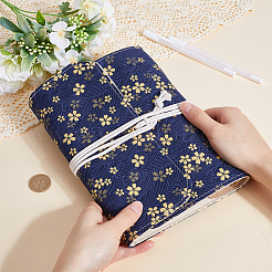 A6 Sakura Pattern Cloth 6 Ring Binder Cover&nbsp;DIY-WH0430-376A