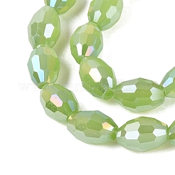 Electroplate Imitation Jade Glass Beads Strands&nbsp;GL-N002-01A-C03