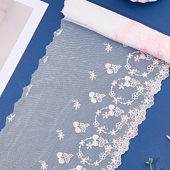 2ヤードのポリエステル刺繍リボン  洋服アクセサリー用  チェリー  7-7/8インチ（200mm）&nbsp;SRIB-GF0001-52A