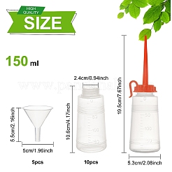 プラスチック接着剤ボトル  プラスチック漏斗ホッパーと黒板ステッカーラベル  ホワイト  19.5cm  容量：150ミリリットル&nbsp;TOOL-BC0008-65
