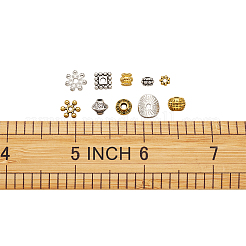 チベット風合金スペーサービーズ  混合図形  ミックスカラー  14x10.8x3cm  600個/箱&nbsp;PALLOY-TA0001-51