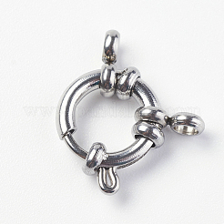 Tarnish Resistant 304 Stainless Steel Smooth Surface Spring Ring Clasps&nbsp;LS-STAS-E143-02A-P