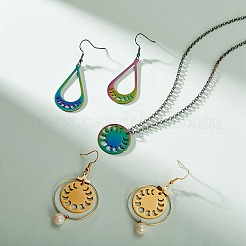 12Pcs 6 Style 201 Stainless Steel Pendants&nbsp;STAS-SZ0002-37