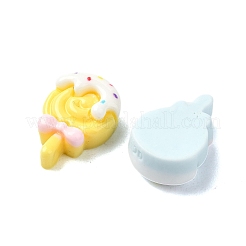 マカロンカラー不透明樹脂デコデンカボション  ミックスカラー  ロリポップ  13x9x5mm&nbsp;X-CRES-Q221-01C