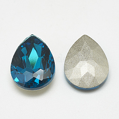 Pointed Back Glass Rhinestone Cabochons&nbsp;RGLA-T081-10x14mm-14