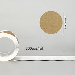 フィルムのパスワードステッカーを塗ったスクラッチ  DIYスクレイピングアワードカード  フラットラウンド  ゴールデンロッド  25mm  300PCS /ロール&nbsp;DIY-WH0184-42D