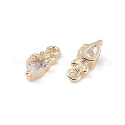 真鍮製ガラスチャーム  にんじんチャーム  18KGP本金メッキ  9.5x4x3mm  穴：1mm&nbsp;KK-K351-39G