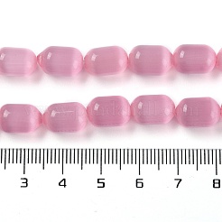 キャッツアイビーズ  コラム  フラミンゴ  7.5~8x11.5~13mm  穴：0.7mm  約32個/連  14.57''（37センチメートル）&nbsp;G-NH0003-02A