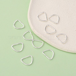 304ステンレススチールDリング  バックル留め金  ウェビング用  ストラップバッグ  服飾材料  銀  15x12.5x1.5mm&nbsp;STAS-K210-14A-S