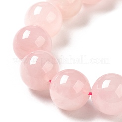 天然マダガスカル ローズクォーツビーズ連売り  ラウンド  12mm  穴：1.2mm  約33個/連  15.94''（40.5センチメートル）&nbsp;G-F641-01-E