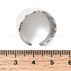 女性用304ステンレススチールオープンカフリング  ナゲット  ステンレス鋼色  26.5mm  内径：18.6mm&nbsp;RJEW-K313-17P