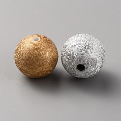 不透明アクリルビーズセット  子供分厚いビーズ  ラウンド  ゴールド  20x19.5~20mm  穴：3mm  50個/セット&nbsp;MACR-WH0007-68A