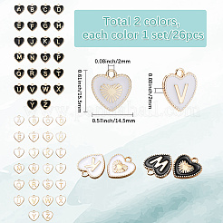 2 Sets 2 Colors Alloy Enamel Pendants&nbsp;ENAM-SC0006-63