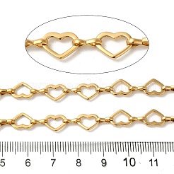 Ion Plating(IP) 304 Stainless Steel Heart Link Chains&nbsp;CHS-Q006-17G