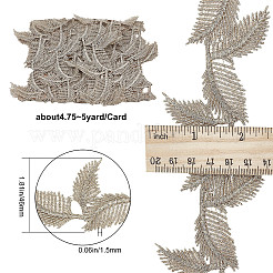 4.75~5ヤードのフィリグリーポリエステルレーストリム  葉  淡い茶色  1-3/4インチ（46mm）&nbsp;OCOR-GF0002-01