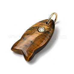Natural Tiger Eye Pendants&nbsp;G-A297-01G-10