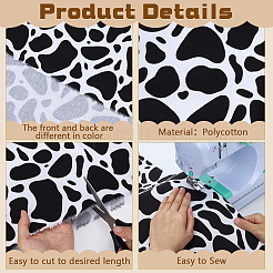 Cow Pattern Polycotton Fabric&nbsp;DIY-WH0504-693