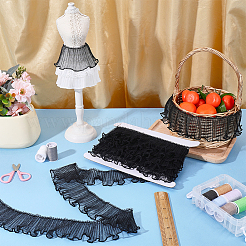 5 Yards Polyester Pleated Lace Trim&nbsp;OCOR-FG0003-36D