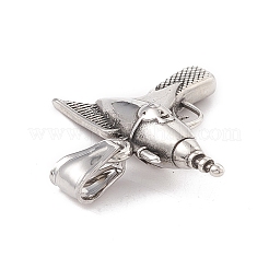 304ステンレスペンダント  レーザーガン  アンティークシルバー  25.5x34x9.5mm  穴：8x4mm&nbsp;STAS-E158-47AS