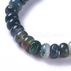 Adjustable Natural Indian Agate Braided Bead Bracelets&nbsp;BJEW-F369-A04
