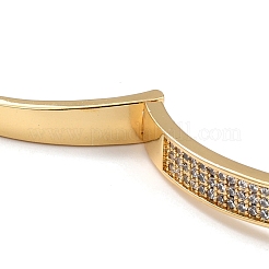 Clear Cubic Zirconia Clasp Shape Bangle&nbsp;BJEW-I298-27G