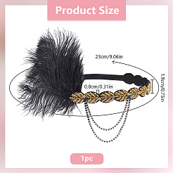 Elastic Feather Headbands&nbsp;OHAR-WH0036-02A