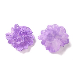 オペーク樹脂カボション  花  暗い蘭  23x24.5x11mm&nbsp;RESI-E049-03B